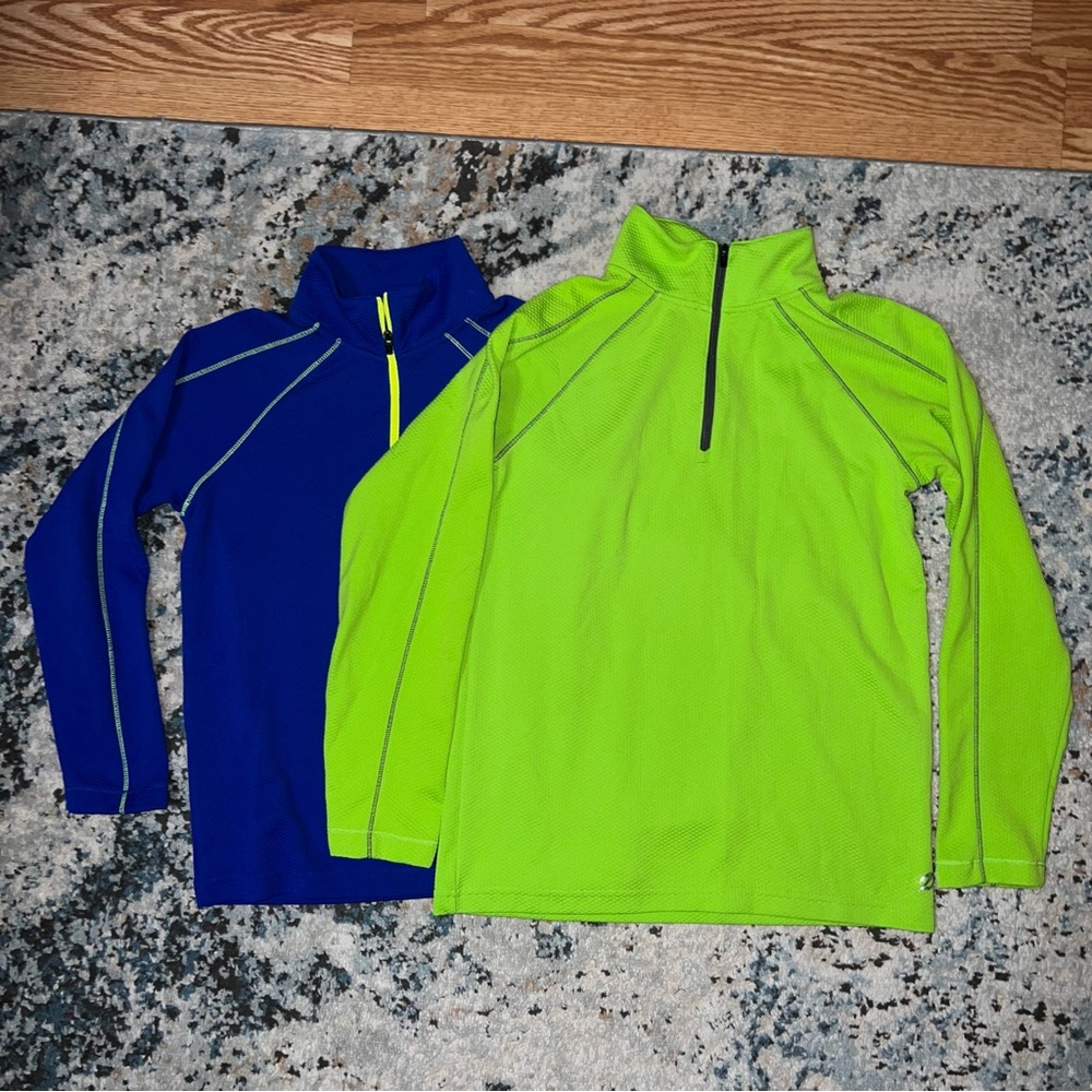 Bundle of 2 Energy Zone Youth Kids Boys Pullover Active Quarter Zip